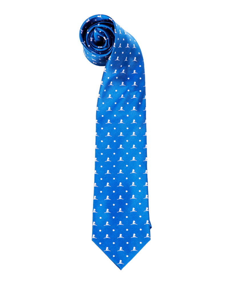Logo Small Dot Blue and White Tie