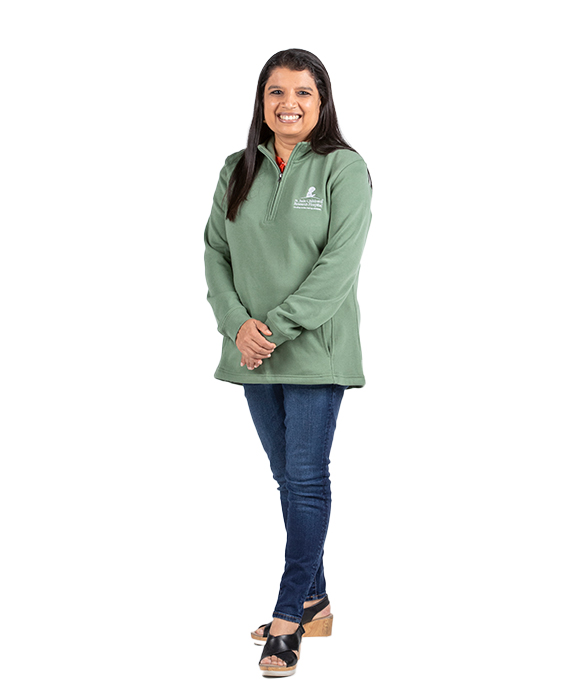 Women's Green Quarter Zip Pullover