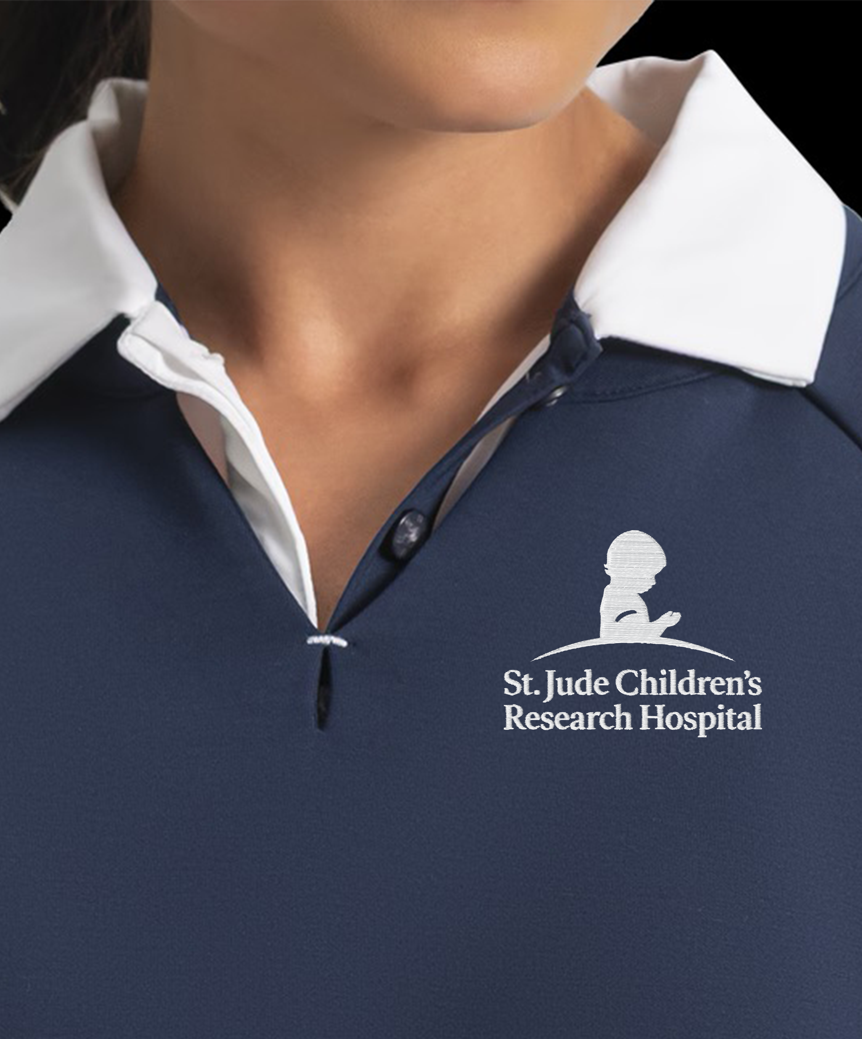 Primary image St. Jude Ladies Crewneck Pullover - Navy