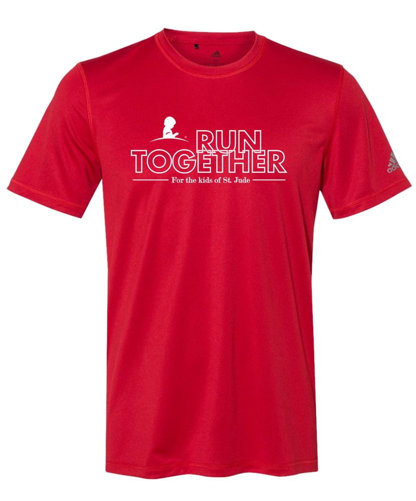 Unisex Adidas Run Together Performance Red T-Shirt