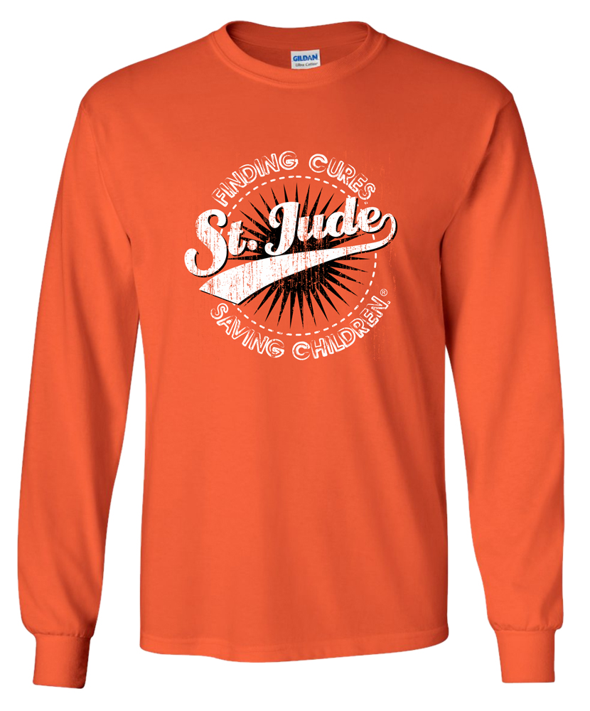 Youth Starburst Orange Long Sleeve T-Shirt