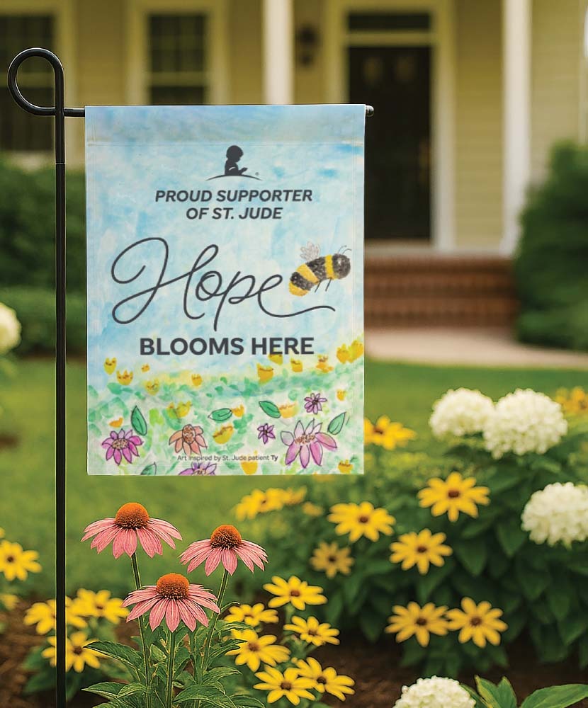 Primary image Hope Blooms Here Garden Flag - Patient Art Ty