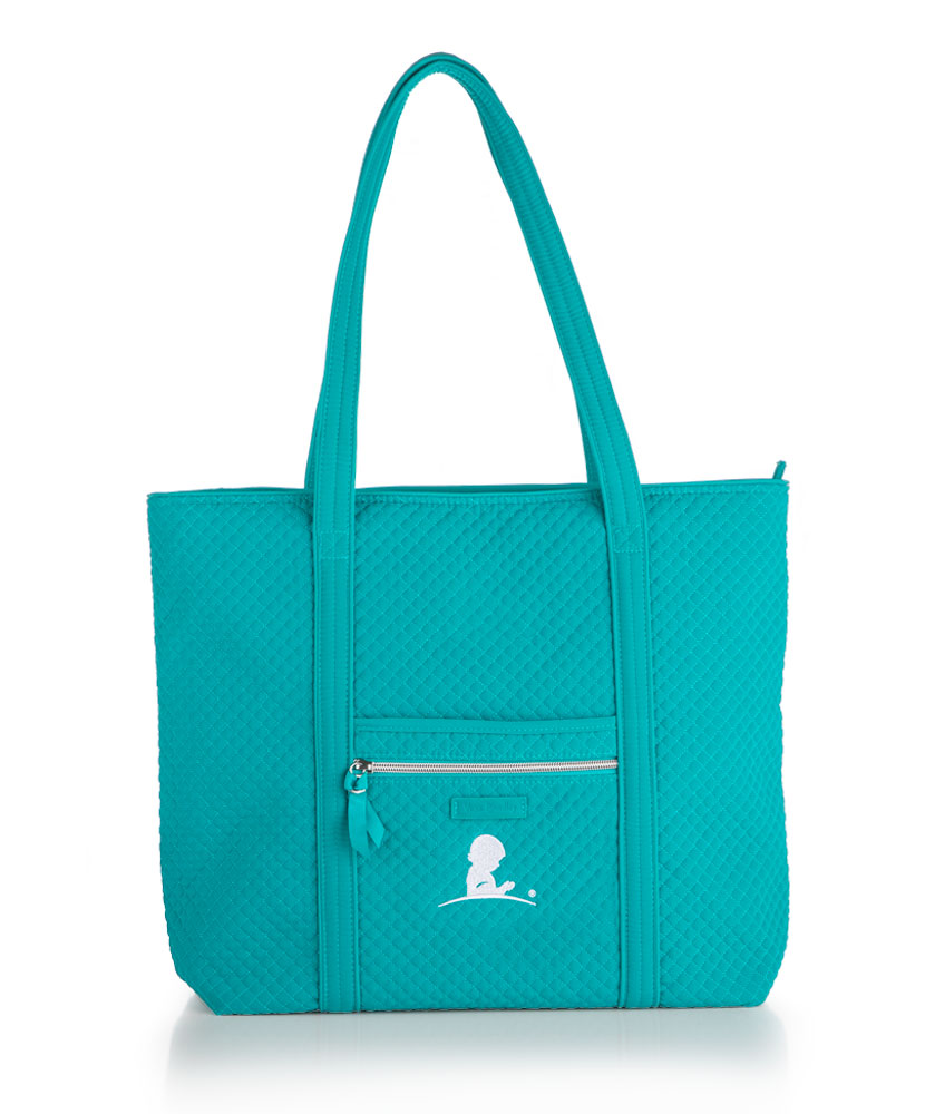 Vera Bradley® Teal Quilted Tote Bag - St. Jude Gift Shop