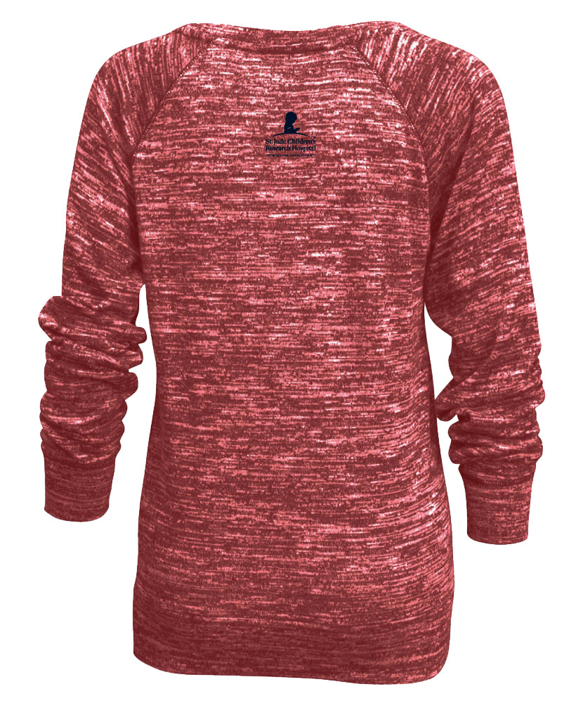 women's red crew neck sweatshirt