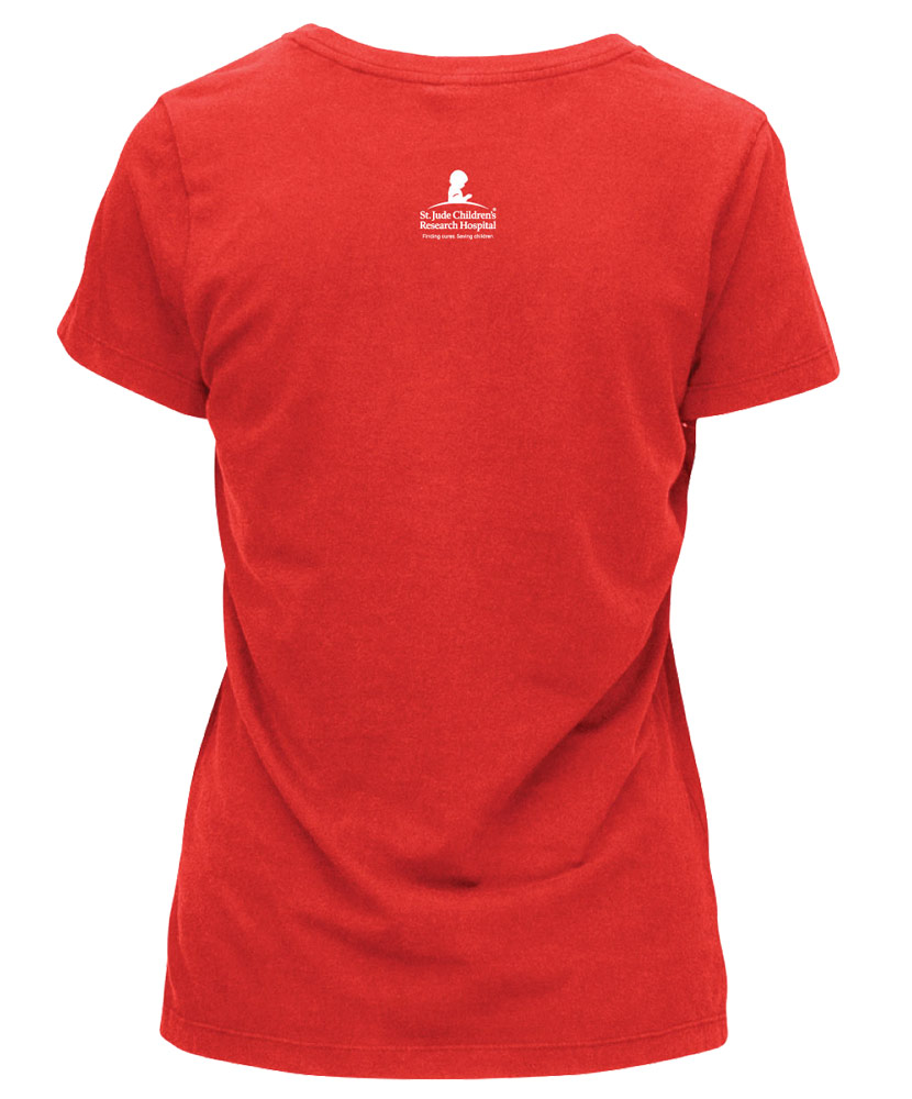 Women's Baseball Script Red T-Shirt - St. Jude Gift Shop